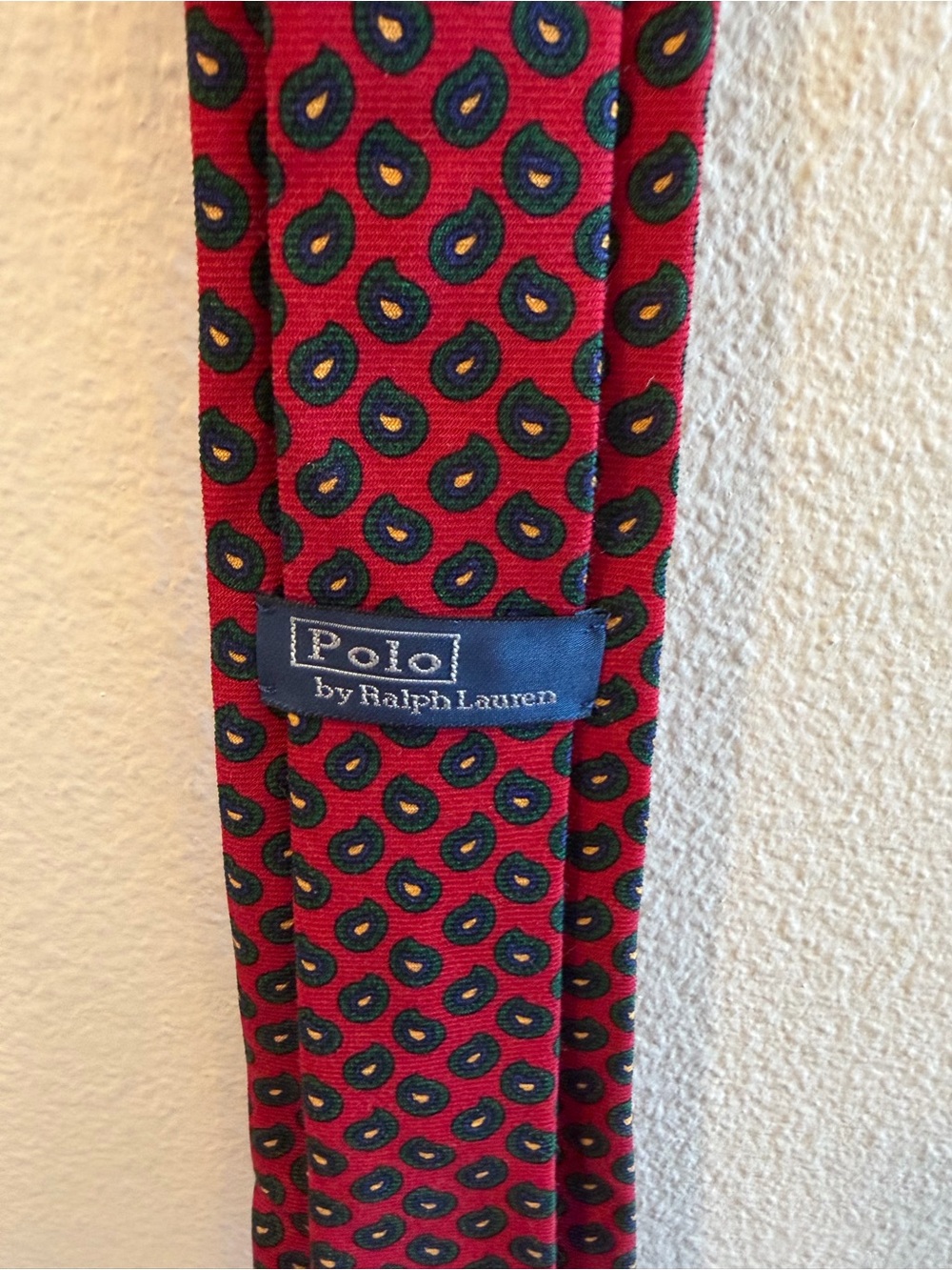 Polo by Ralph Lauren Red Patterned Tie